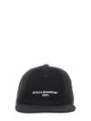 Stella Mccartney 2001 Denim Baseball Cap With Embroidered Logo In Black