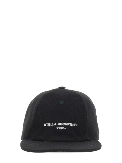Stella Mccartney Baseball Hat With Logo Embroidery In Black