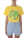 Alberta Ferretti Sequinned Print T-shirt In Yellow