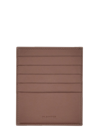 Jil Sander Embossed-logo Cardholder In Brown