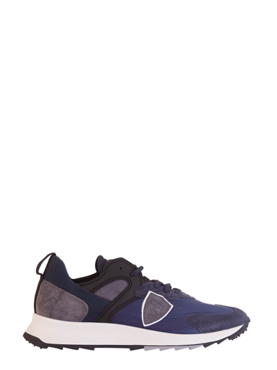 Philippe Model Royale Sneakers In Blue Synthetic Fibers
