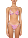 Etro Liquid Paisley Beach Bikini In Pink
