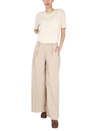 Aspesi Cotton Poplin Skirt-pants In Beige