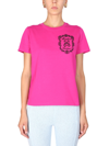 Moschino T-shirt With Logo In Purple