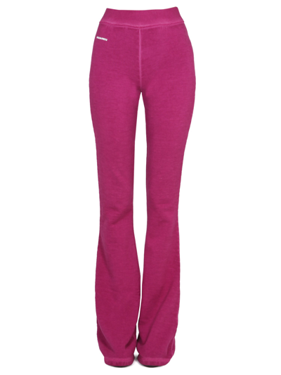 Dsquared2 Jogging Pants With Logo Print In Fucsia
