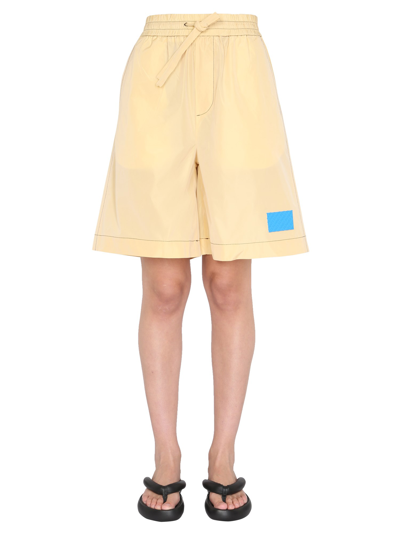 Sunnei Patch Shorts In Beige