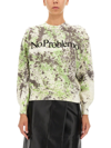 Aries Printed Sweatshirt | Size Medium | Ssar20222 In Multicolour