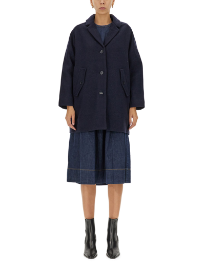 Ymc You Must Create Eno Button-up Coat In Blue
