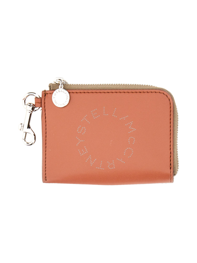 Stella Mccartney Wallet With Logo In Buff