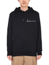 Paul Smith Logo Print Oversized Hoodie In Black