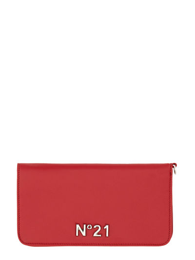 N°21 Wallet With Logo In Red