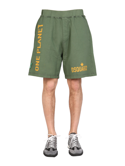 DSQUARED2 "ONE LIFE ONE PLANET" BERMUDA SHORTS