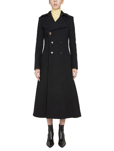 Bottega Veneta Double-breasted Coat In Black