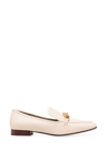 Tory Burch Jessa Moccasin In Ivory Grained Leather In New Cream