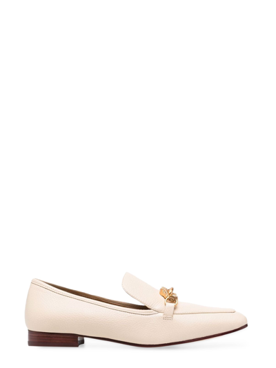 Tory Burch Jessa Moccasin In Ivory Grained Leather In Neutrals