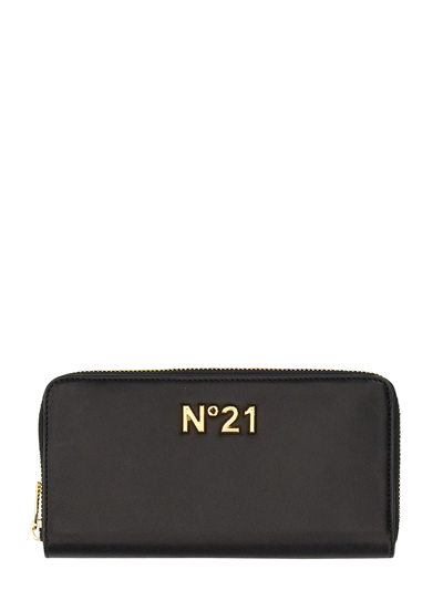 N°21 Leather Wallet In Black