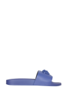 Versace La Medusa Open-toe Slides In Blue