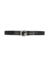 Givenchy G Chain Embossed Croc Buckle Belt In Black