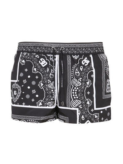 Black for Men Dolce & Gabbana Synthetic Bandana Print Boxer Shorts in Nero Mens Clothing Beachwear Swim trunks and swim shorts Save 27% 