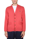 Vivienne Westwood Cardigan With Orb Embroidery In Red