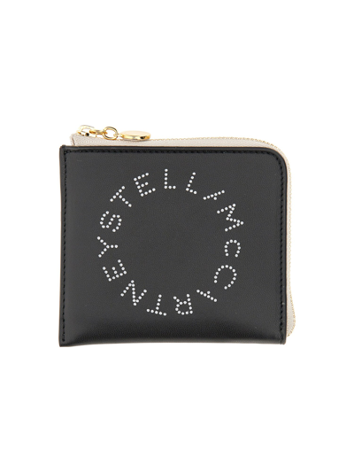 Stella Mccartney Zipped Wallet In Black