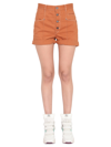 Isabel Marant Button-fastening Cotton Shorts In Brown