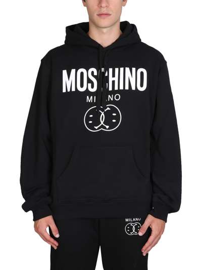 Moschino Sweatshirt With Print In Black