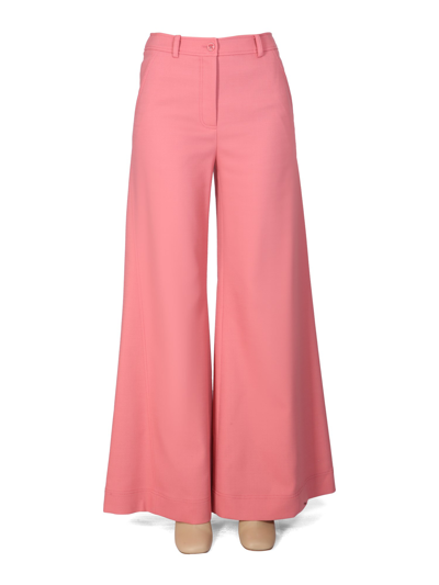 Boutique Moschino Chic Flare Trousers In Pink