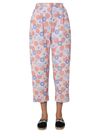 Kenzo Cropped Trousers In Pink