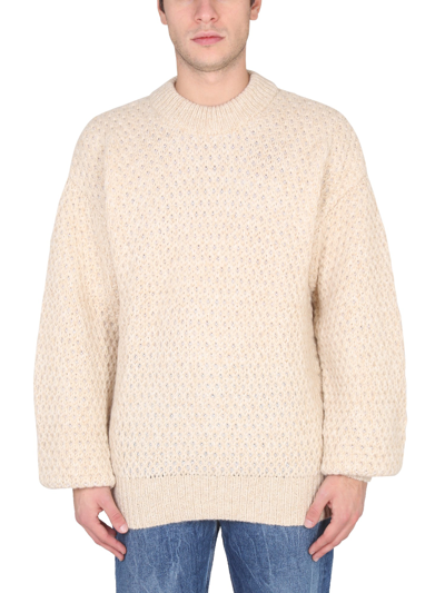 Séfr Leonard Crochet-knit Alpaca-blend Sweater In White