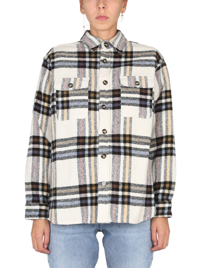 Isabel Marant Étoile Ebbaz Checked Shirt In Powder