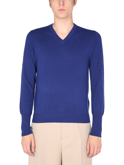 Ballantyne V-neck Sweater In Blue