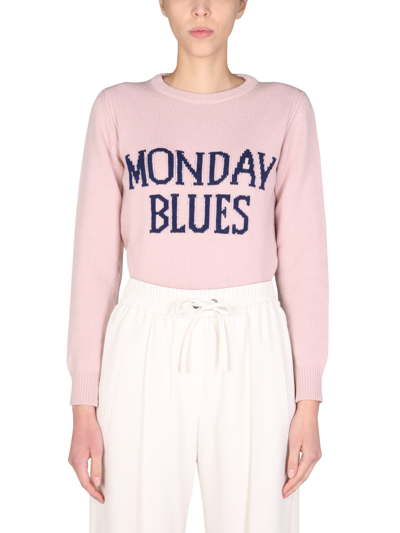 Alberta Ferretti Monday Blues Cashmere Blend Sweater In Pink