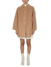 Stand Studio Gwen Faux-shearling Shirt Jacket In Beige