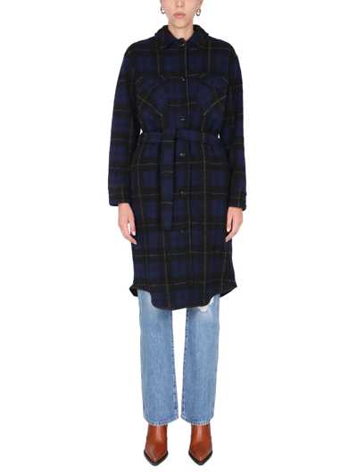 Woolrich Gentry Trench In Blu