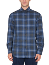 Brunello Cucinelli Tartan-check Long-sleeve Shirt In Blue