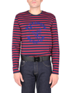 Alexander Mcqueen Striped Long Sleeve T-shirt In Blue
