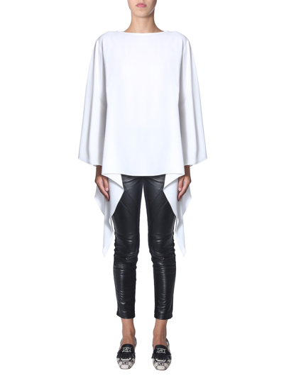 Alberta Ferretti Draped Details Blouse In White