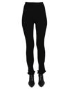 Rabanne Flare Leggings With Elastic Waistband In Black