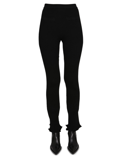 Paco Rabanne Flare Leggings. In Black