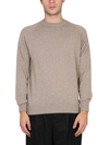 Drumohr Cashmere Sweater With Cross-neck Design In Brown