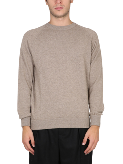 Drumohr Cashmere Sweater With Cross-neck Design In Brown
