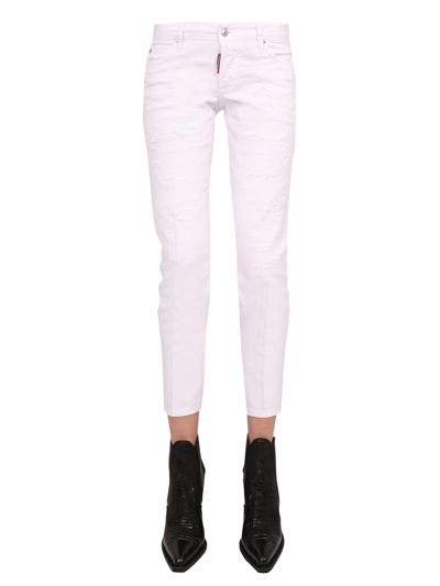 Dsquared2 Jennifer Cropped Jeans In White