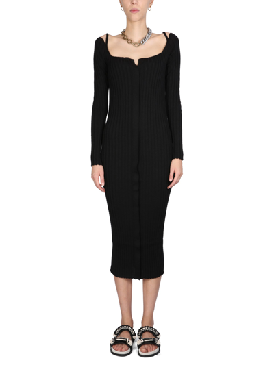 Philosophy Di Lorenzo Serafini Midi Dress In Black