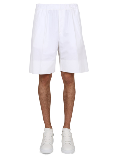 Alexander Mcqueen Wide-leg Shorts In White