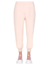 Alexander Mcqueen Womens Tea Rose Camac Mid-rise Cotton-jersey Jogging Bottoms 8 In Pink