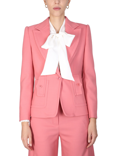 Boutique Moschino Slim Fit Jacket In Pink