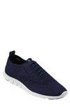 Cole Haan Women's Zerogrand Stitchlite Knit Lace Up Sneakers In Marine Blue Fabric