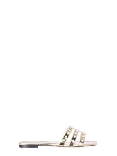 Jimmy Choo Hazal Flat Sandals In Gold