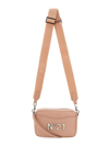 N°21 Logo-plaque Leather Crossbody Bag In Powder